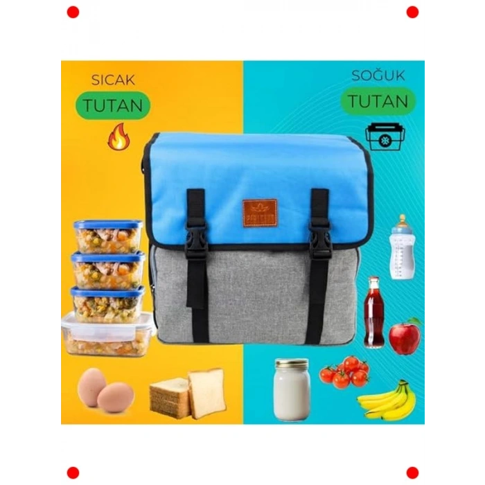 16 Litre Premium Yalıtımlı Termos Çanta Gri