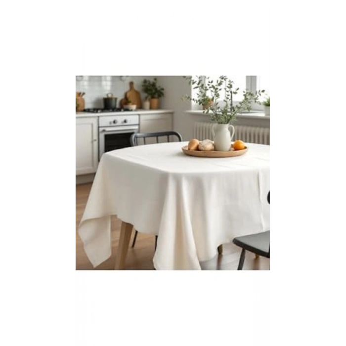160x220 cm Keten Masa Örtüsü - Doğal ve Şık