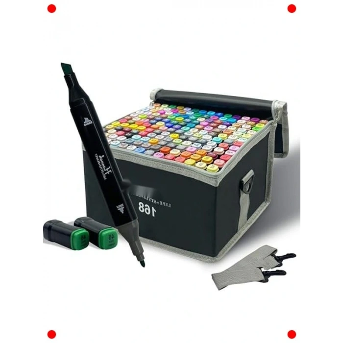 168 Parça Çantalı Sanat Markör Seti