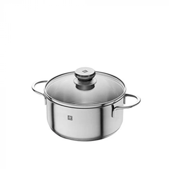 18/10 Paslanmaz Çelikten 5 Parça Gri Tencere Seti