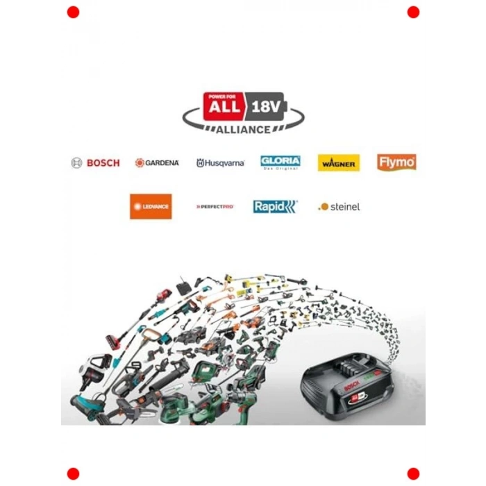 18V 2.5Ah Yüksek Performanslı Yedek Akü, Siyah