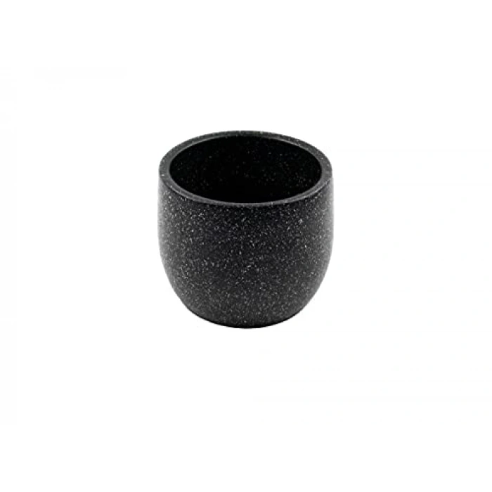 19 CM Siyah Granit Toprak Saksı, Şık Salon Aksesuarı