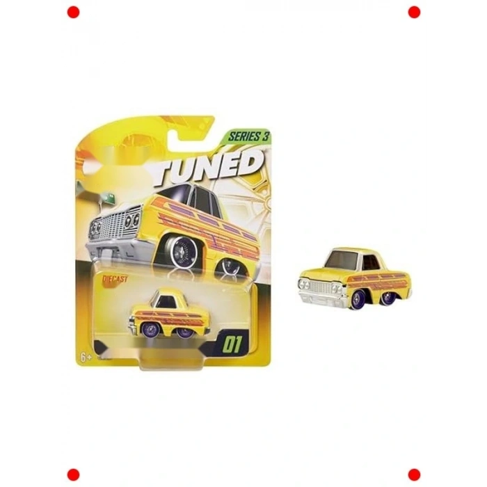 1964 Klasik Sarı Lowrider Araba Model Figürü