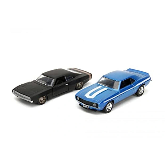 1969 Chevrolet Camaro ve 1968 Dodge Charger Model Araba Seti