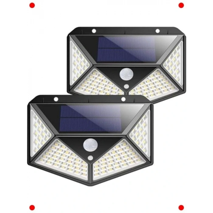 2 Adet  100 LED Bahçe Aydınlatması - Sensörlü