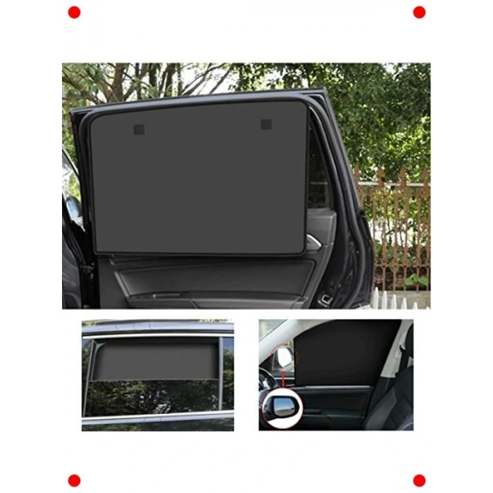 2 Adet Araç Yan Cam Perdesi - Güneşlik & Emzirme Örtüsü