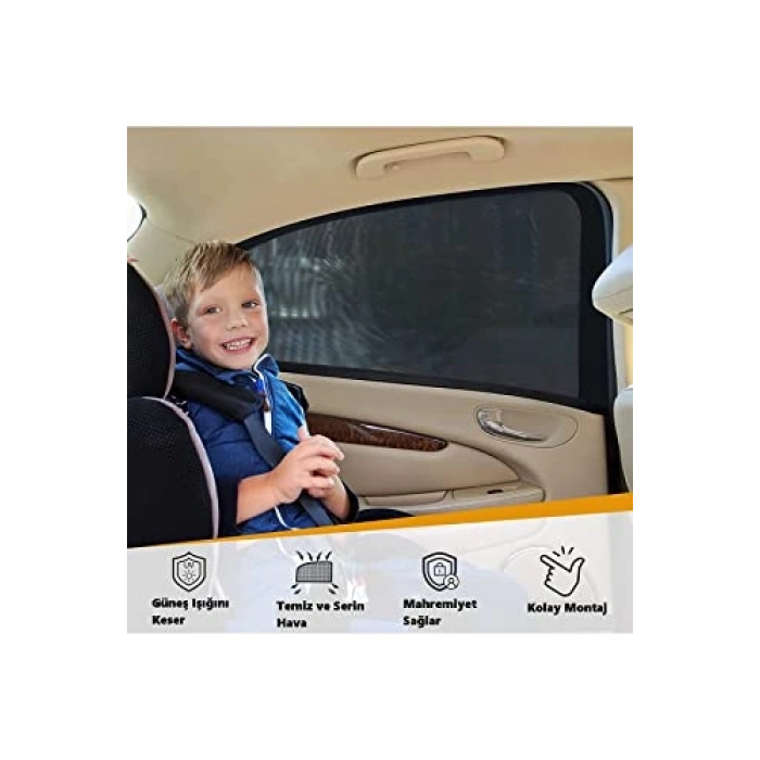 2 Adet Arka Yan Cam Güneşlik, Oto Araç İçin