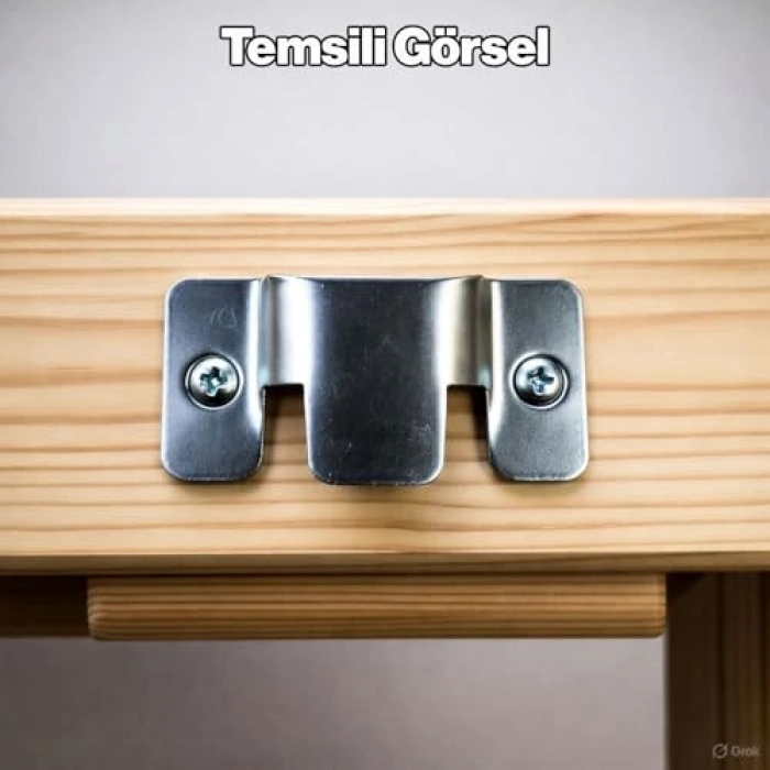 2 ADET Metal Güçlü Taşıma Kapasiteli Duvar Tipi Çerçeve Askı Aparatı