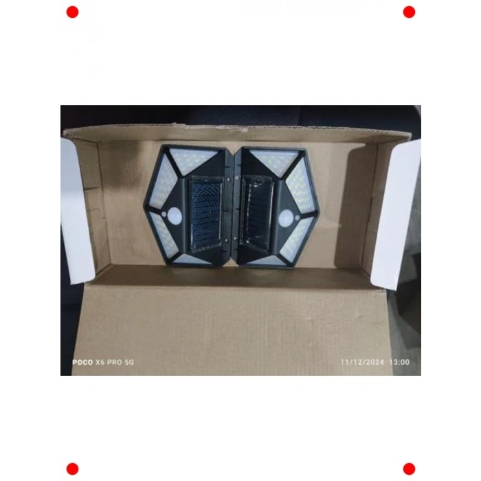 2 Adet Solar Hareket Sensörlü Duvar Lambası - 100 LED