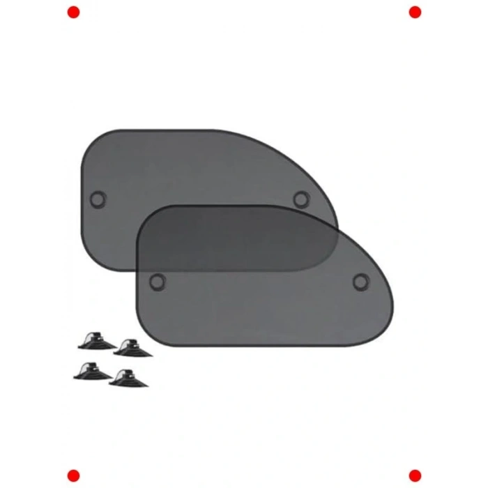 2 Adet UV Korumalı Araç Yan Cam Güneşlik ve Sineklik