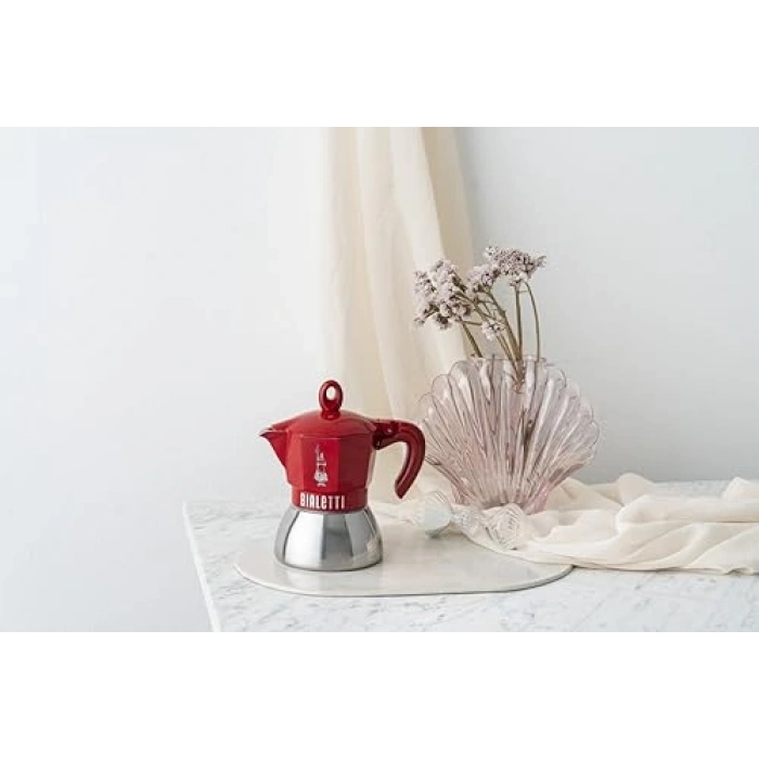 2 cups ocak üstü espresso pişirici, 100 ml kapasiteli, alüminyum gövde