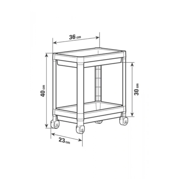 2 Katlı Tekerlekli Düzenleyici Raf, Mutfak ve Deterjanlık
