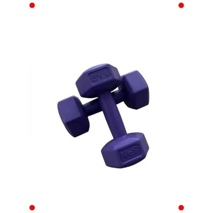 2li 1 Kg Köşeli Plastik Egzersiz Dambıl Seti