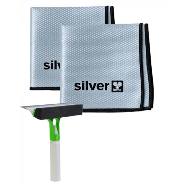 2li Extra Kalın Krofiber Cam Bezi, 300 GSM, 40x40 cm, İz Bırakmaz