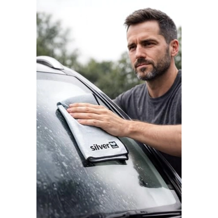 2li Extra Kalın Krofiber Cam Bezi, 300 GSM, 40x40 cm, İz Bırakmaz