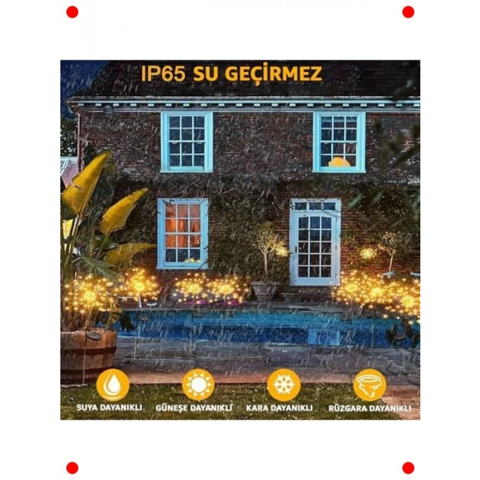 2li Güneş Enerjili Bahçe Yol Aydınlatması - 50 LED