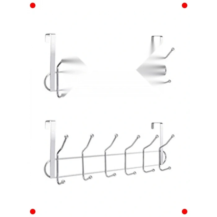 2li Kapı Arkası Metal Askı Seti - Çok Amaçlı