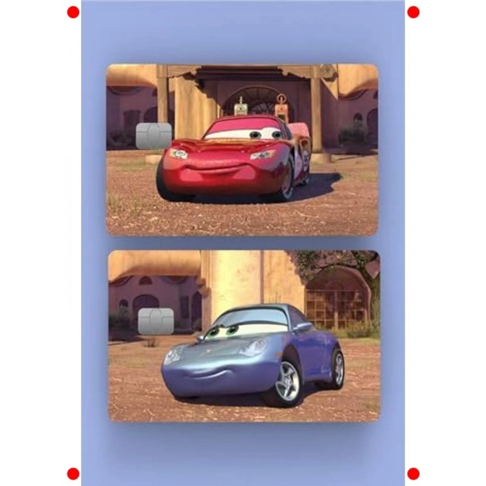 2li Kredi Kartı Sticker Kaplama - Çizgi Film Karakterli