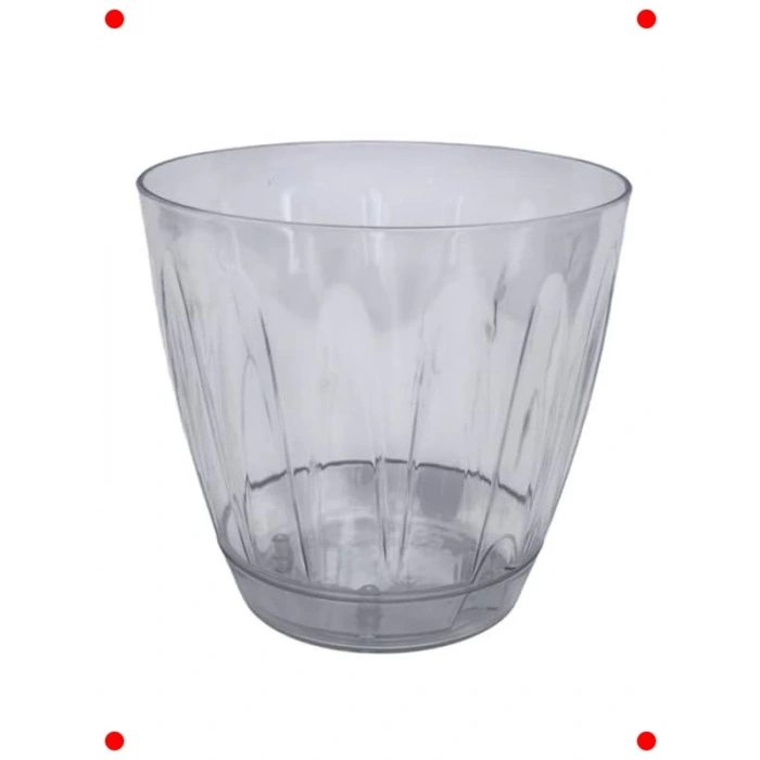 2li Şeffaf Orkide Saksı Seti, 1.5 Lt, Gizli Tabaklı