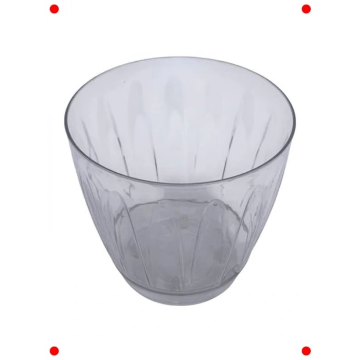 2li Şeffaf Orkide Saksı Seti, 1.5 Lt, Gizli Tabaklı