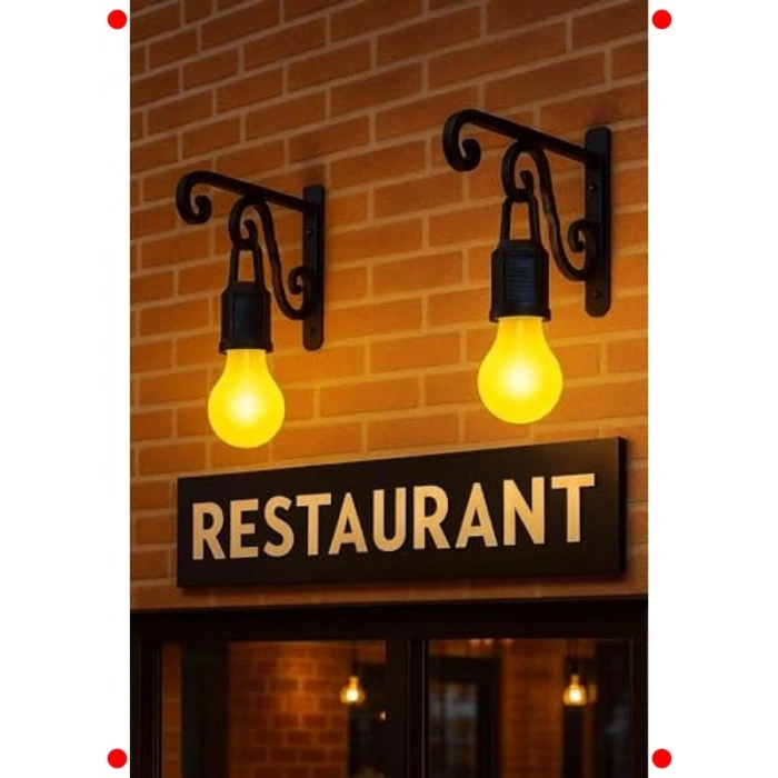 2li Set Güneş Enerjili LED Dekoratif Dış Mekan Lamba