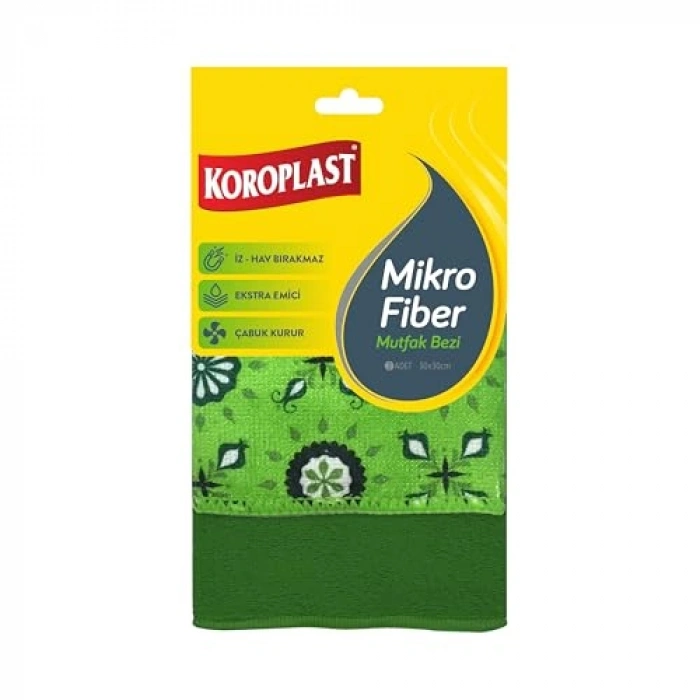 2li Set Krofiber Mutfak Bezi, Uzun Ömürlü ve Hızlı Kuruyan