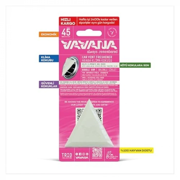 2li Set Oto Kokusu VAVANA Mango Melon Bubble Gum Etkili