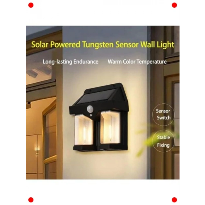 2li Solar Hareket Sensörlü LED Duvar Lambası