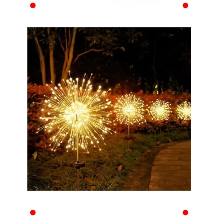 2li Solar Kazıklı Bahçe Aydınlatması 50 Tel