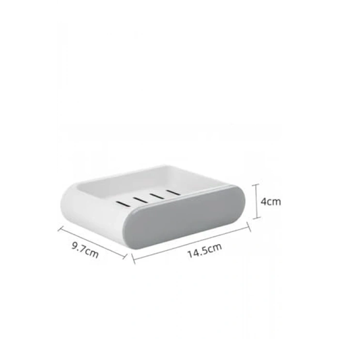 2li Yapışkanlı Sabunluk Seti, Duvara Monte, Beyaz