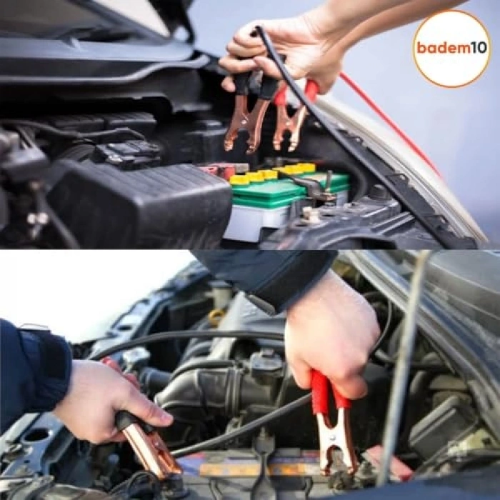 2 Metre 16mm² Kalın Akü Takviye Kablosu, 600 Amper