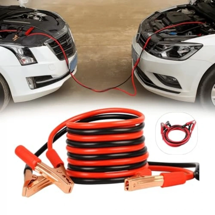 2 Metre Kalın Bakır Telli Akü Takviye Kablosu, 400 Amper