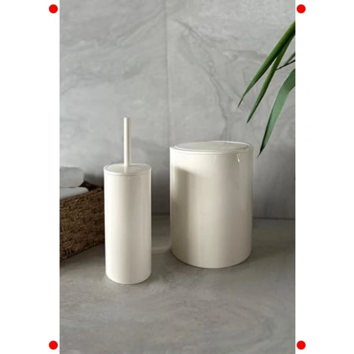 2 Parça Modern Banyo Aksesuar Seti - Bej