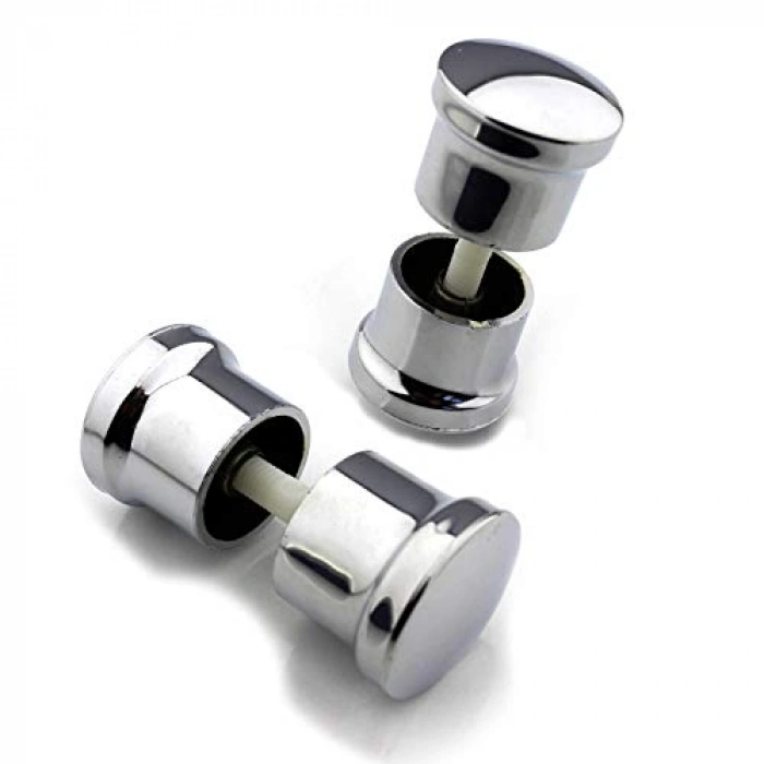 2 Takım Çift Kapaklı Duşakabin Kulpu - Krom Kaplama