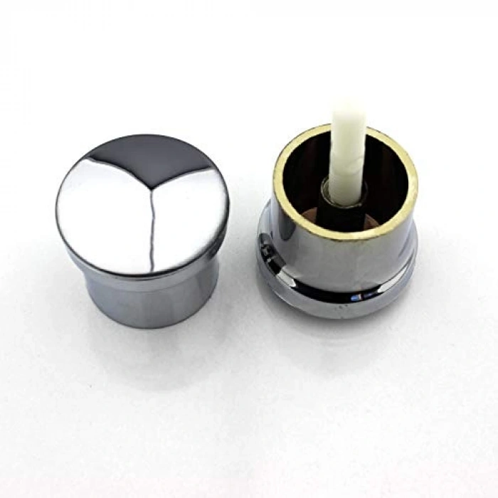 2 Takım Çift Kapaklı Duşakabin Kulpu - Krom Kaplama