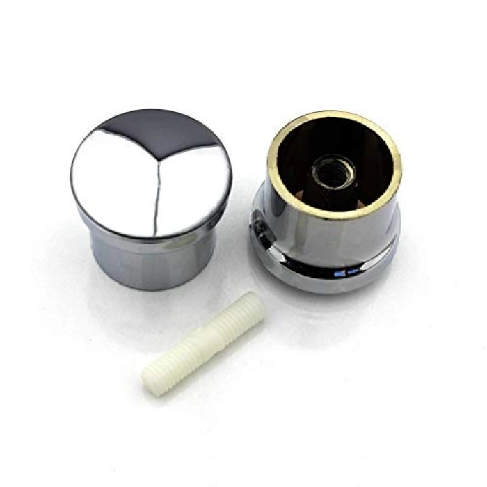 2 Takım Çift Kapaklı Duşakabin Kulpu - Krom Kaplama