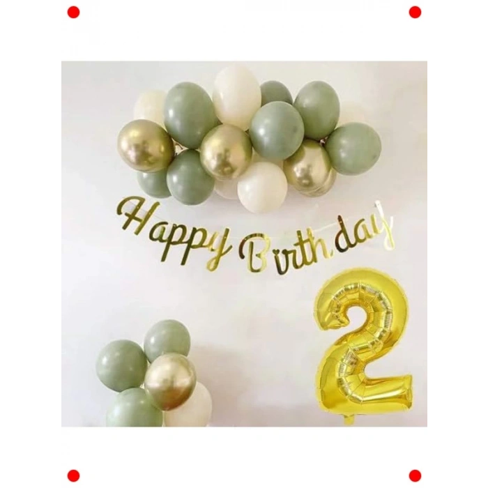 2 Yaş Doğum Günü Balonlu Parti Konsept Seti