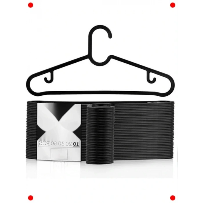 20 Adet Do İçi İnce Plastik Elbise Askısı