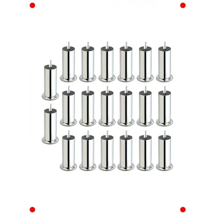 20 Adet M8 Metrik Krom  Ayağı - 15 cm