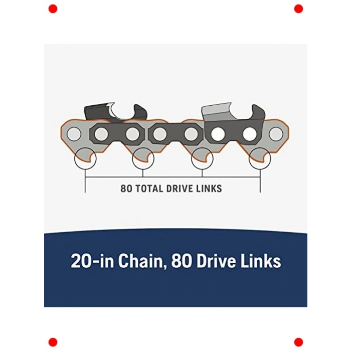 20 İnç Testere Zinciri 2li Paket - Yüksek Performans