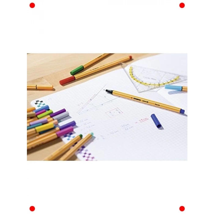 20li İnce Uçlu Renkli Keçeli Kalem Seti