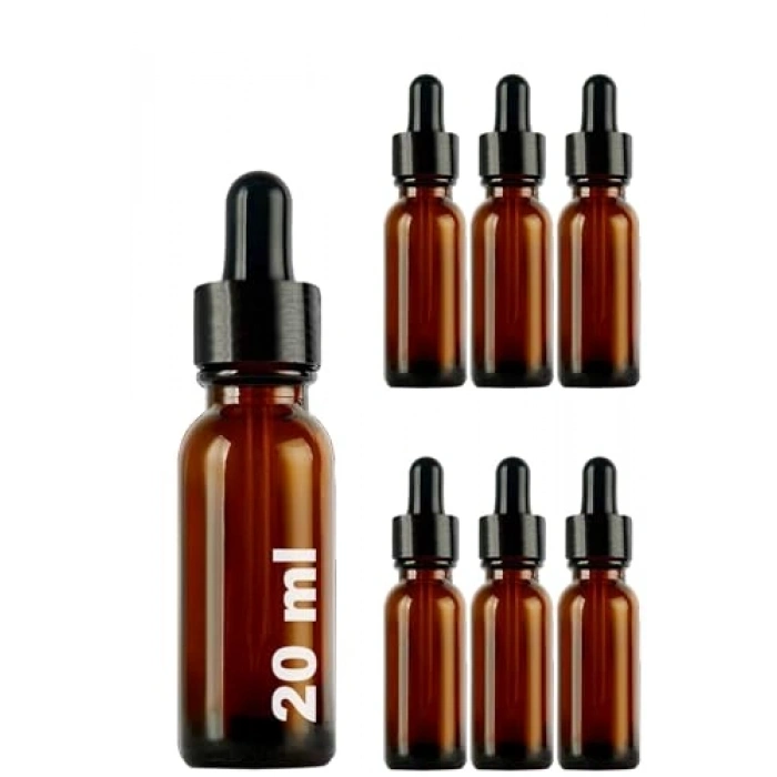 20 ml Metal Kapaklı Damlalık Şişe, 6 Adet