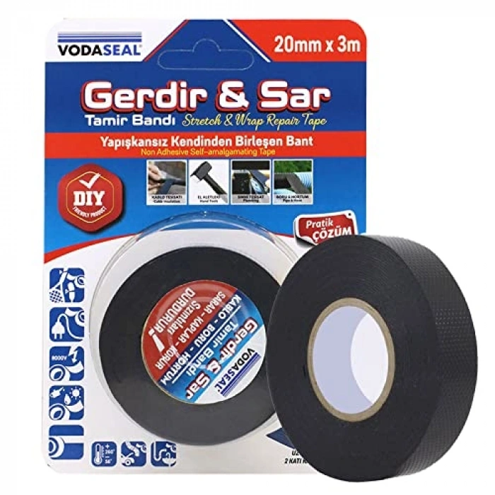 20 mm Genişliğinde, 3 Metre Uzun Esnek Kauçuk Bant