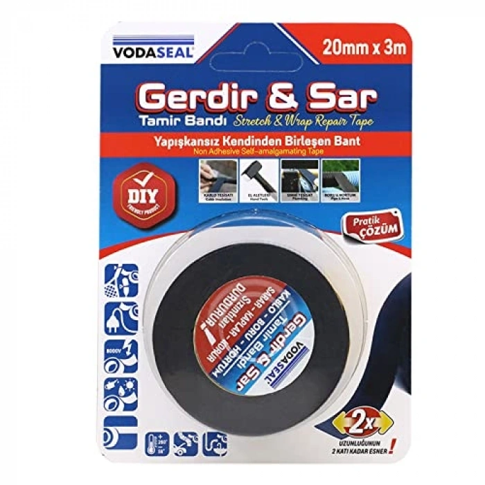 20 mm Genişliğinde, 3 Metre Uzun Esnek Kauçuk Bant
