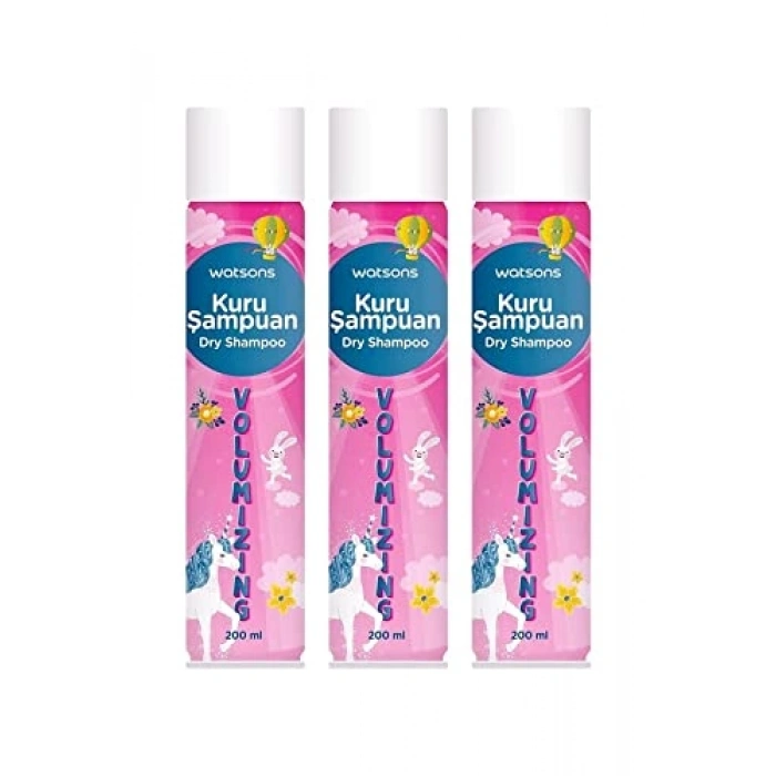 200 ml Hacim Verici Kuru Şampuan, 3 Adet Set