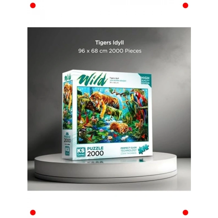 2000 Parça Kaplanlar Temalı Yetişkin Yapbozu