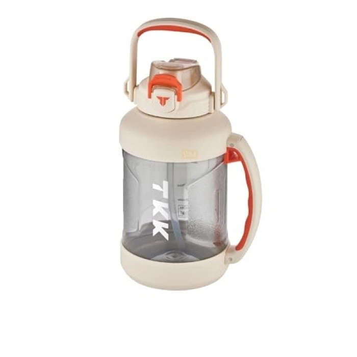 2000ml Pipetli Su Matarası, Kullanımı Kolay ve Boyun Askılı