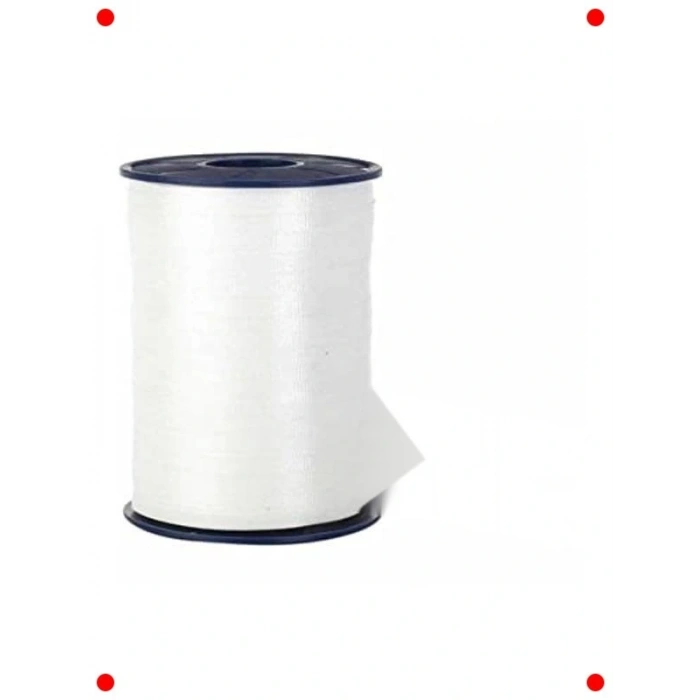 200m Beyaz Şerit Rafya Balon Süsleme Kurdelesi