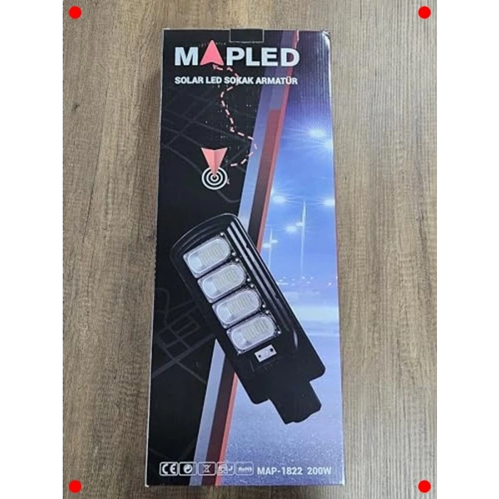 200W Güneş Enerjili Profesyonel LED Projektör