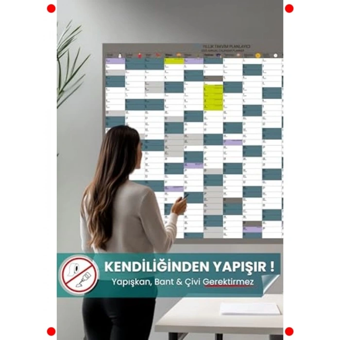 2025 Şeffaf Elektrostatik Yıllık Planlayıcı